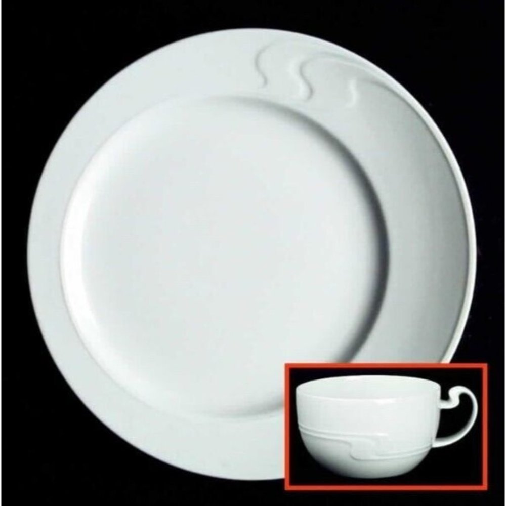 Rosenthal Studio-line Germany Asymmetria White Dinner Plate Plates 10 3/8 Inch